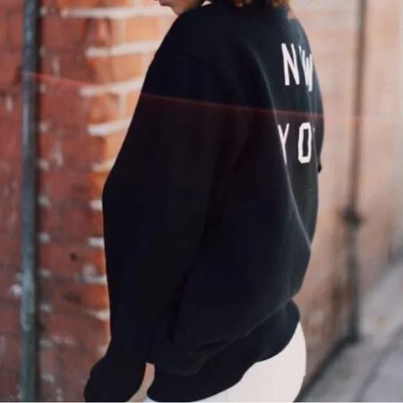 Brandy Melville John Galt Elana, New York, Black, Bomber Jacket, OS - Picture 5 of 12